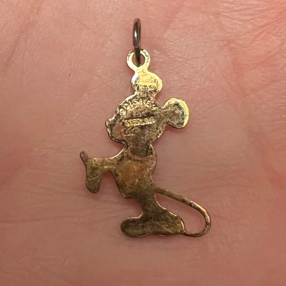 Vintage Disney Mickey Mouse Gold Charm - Picture 3 of 4